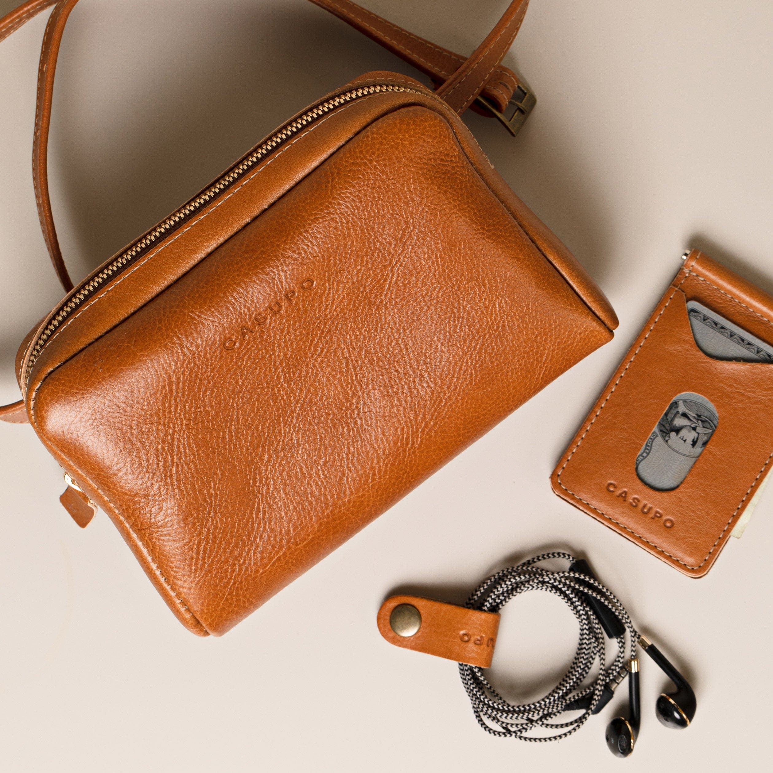 Leather Fanny Pack, Alternate, color, Natural