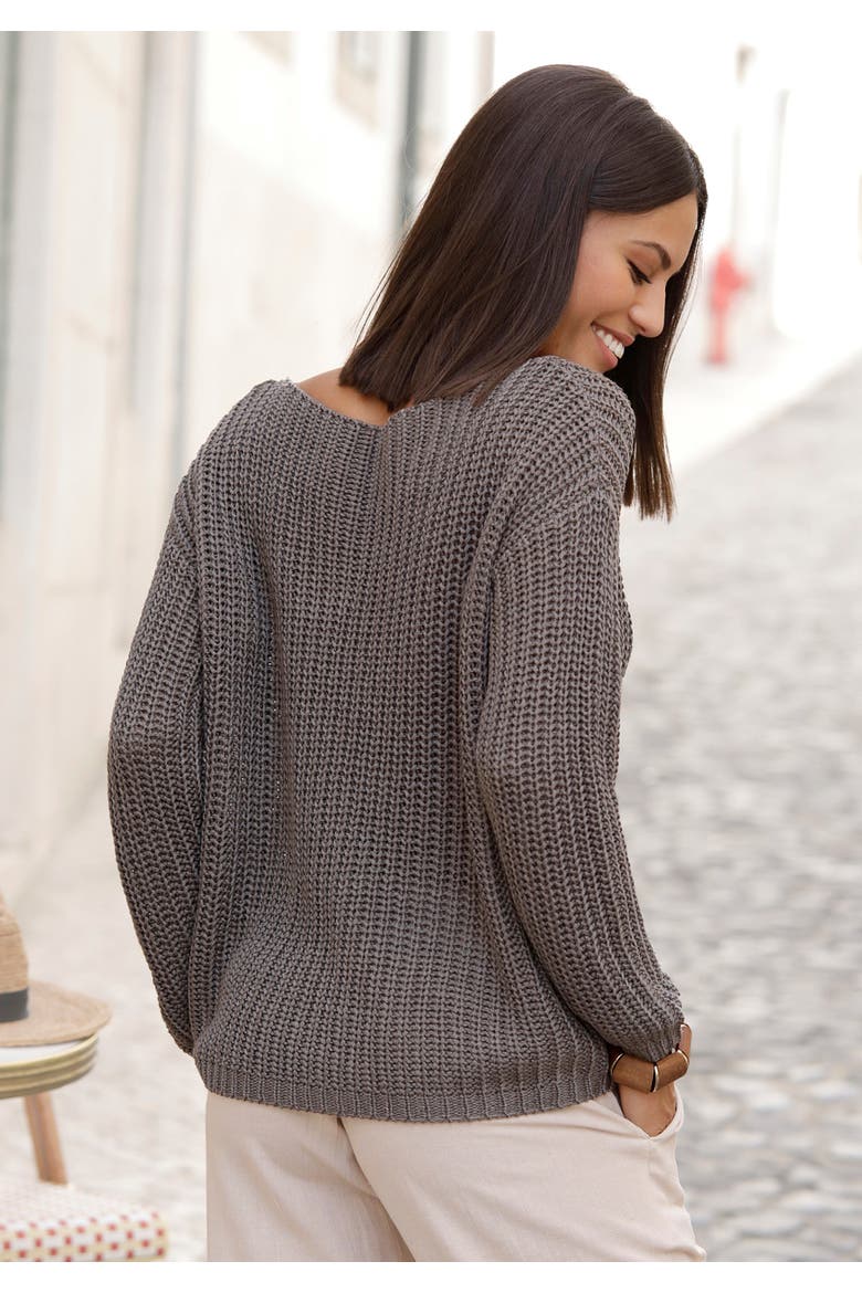 Loose Knit Sweater, Alternate, color, Olive