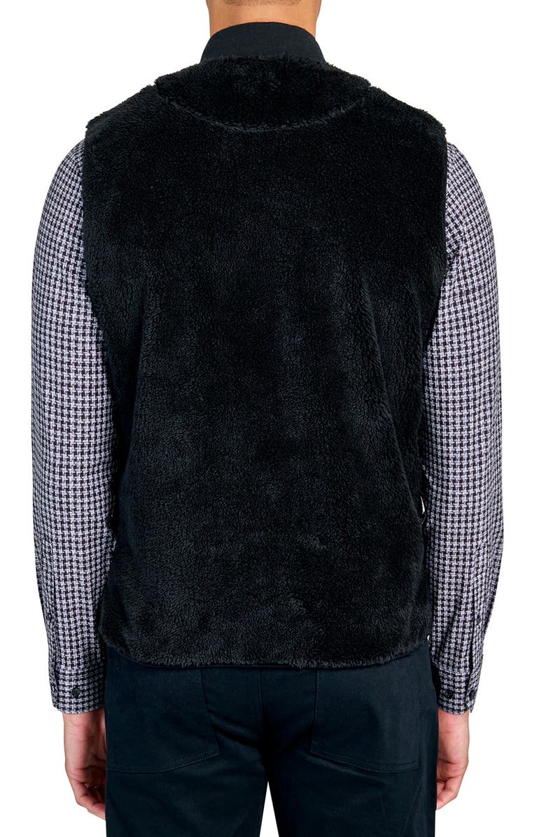Brooklyn Brigade Solid Fuzzy Vest, Alternate, color, Black