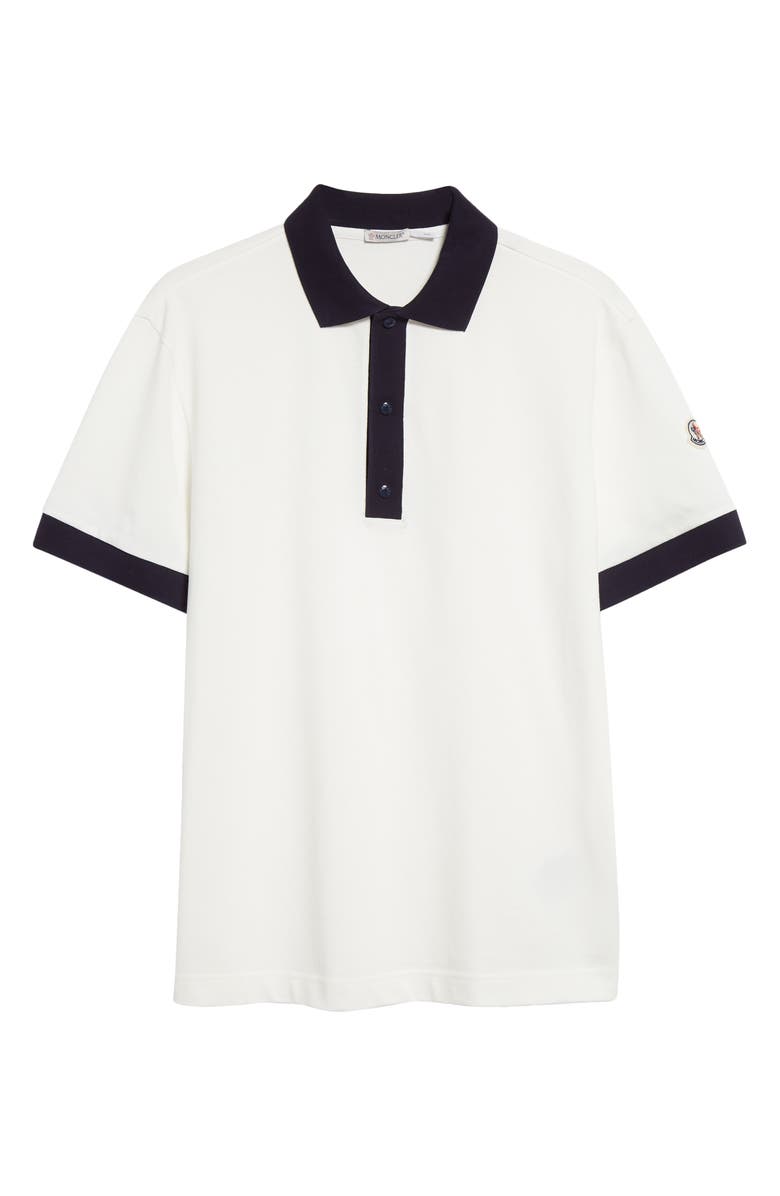 Moncler Logo Patch Cotton Piqué Polo, Alternate, color, 