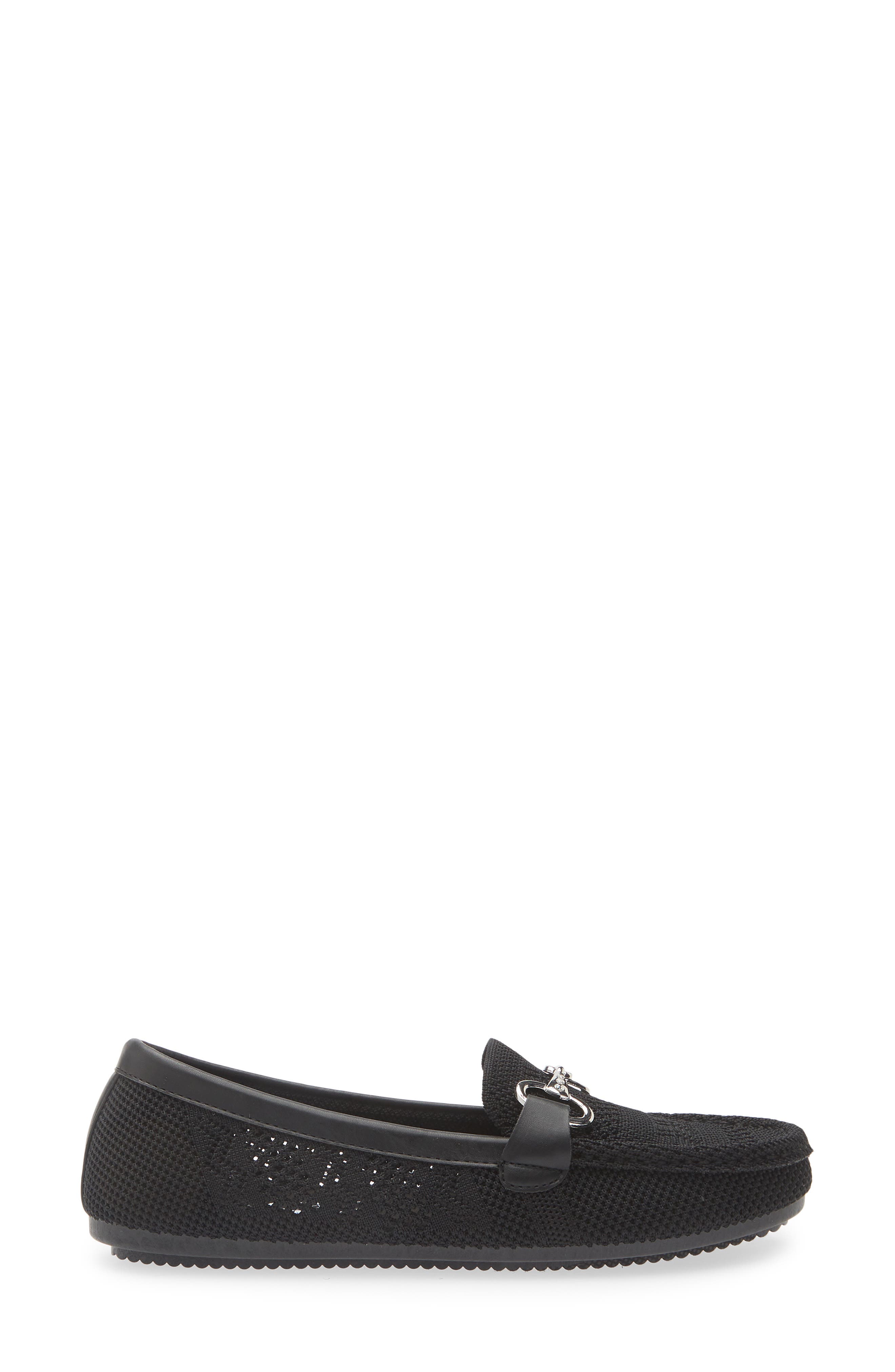 GLORIA VANDERBILT Tristan Rhinestone Bit Knit Loafer, Alternate, color, Black