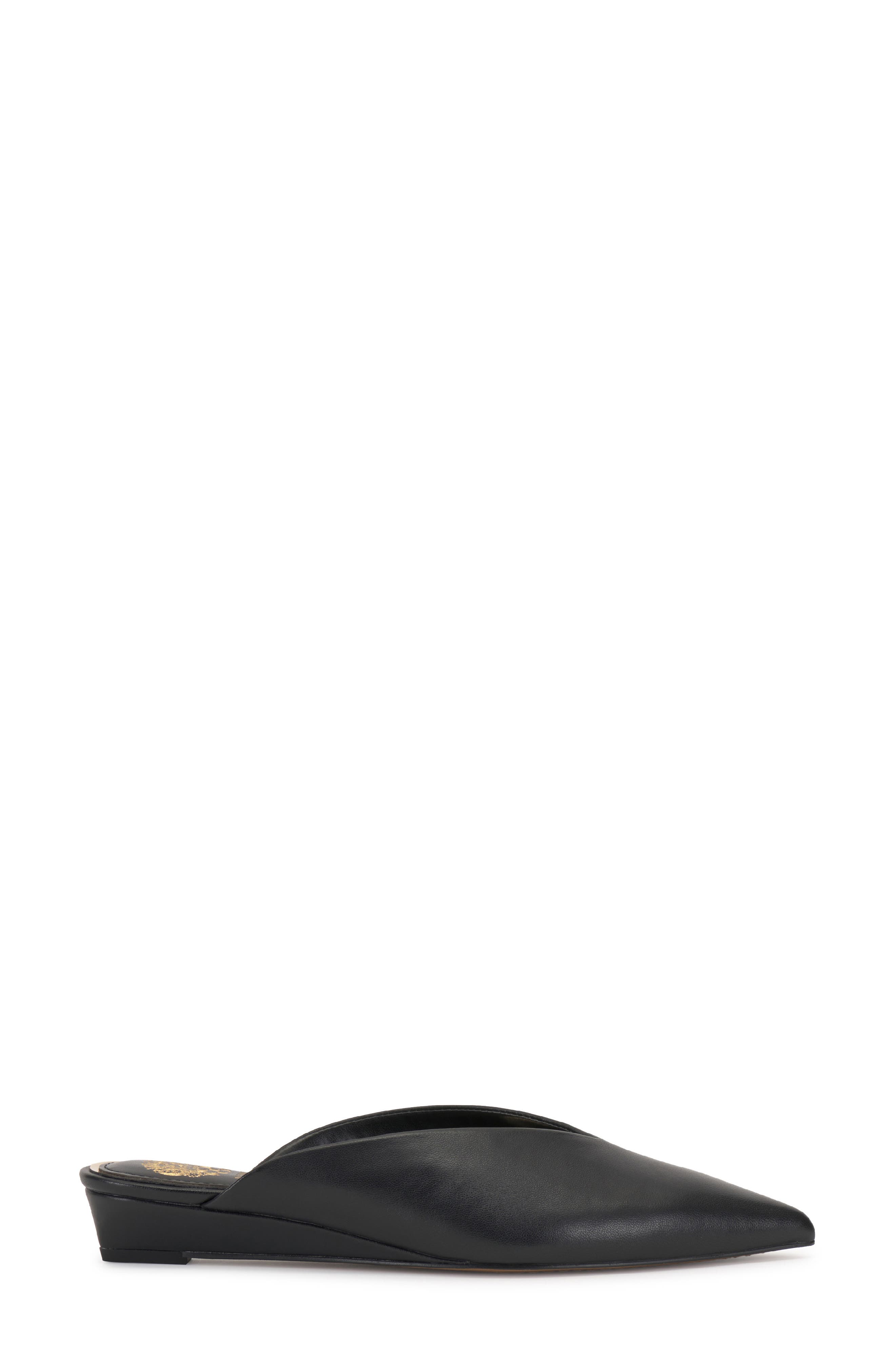 Vince Camuto Vinia Pointed Toe Wedge Mule, Alternate, color, Black
