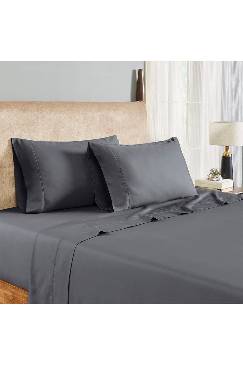 1200 Thread Count Tri-Blend Sheet Set, Alternate, color, SILVER