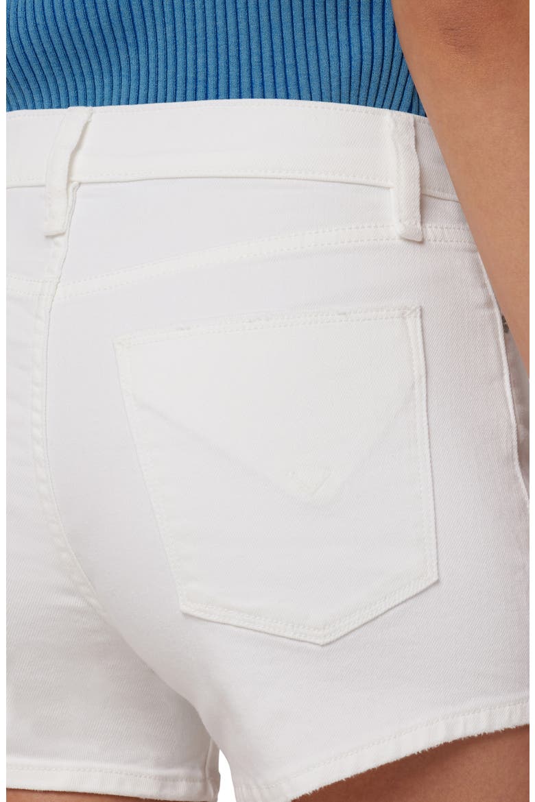 Gemma Mid Rise Raw Hem Cutoff Denim Shorts, Alternate, color, CLEAN WHITE