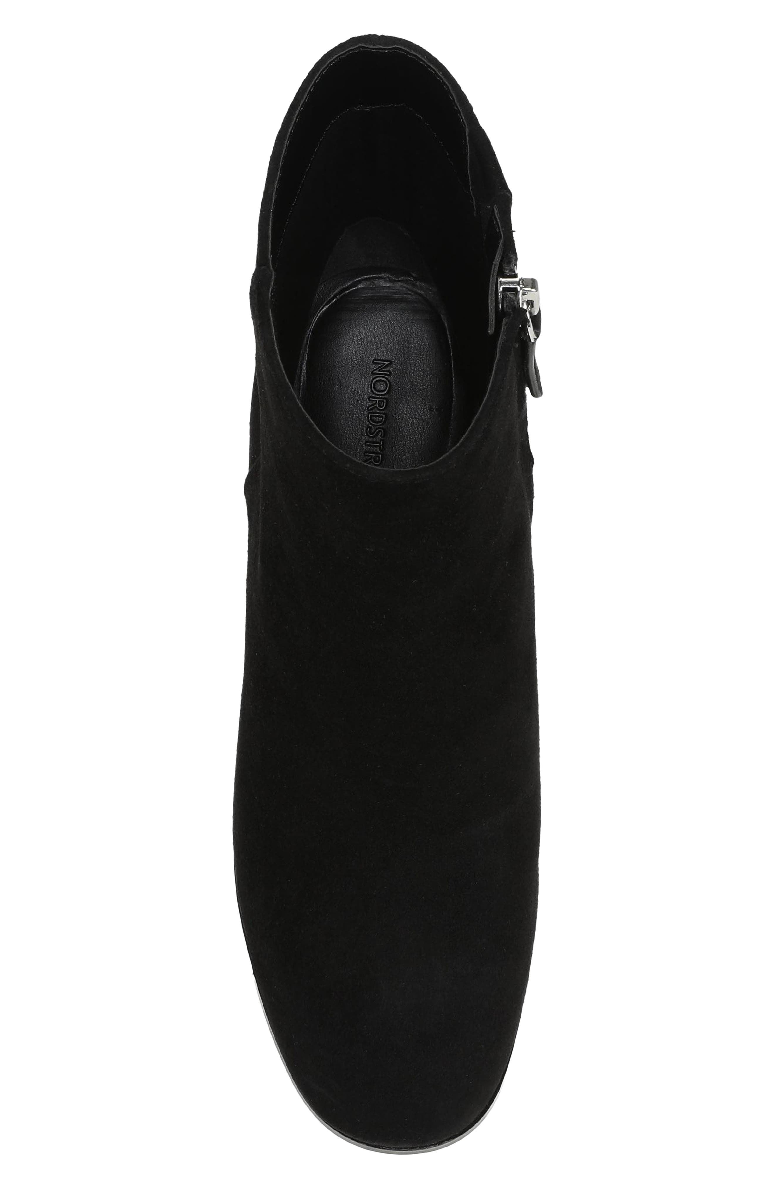 Jovie Leather Bootie, Alternate, color, BLACK