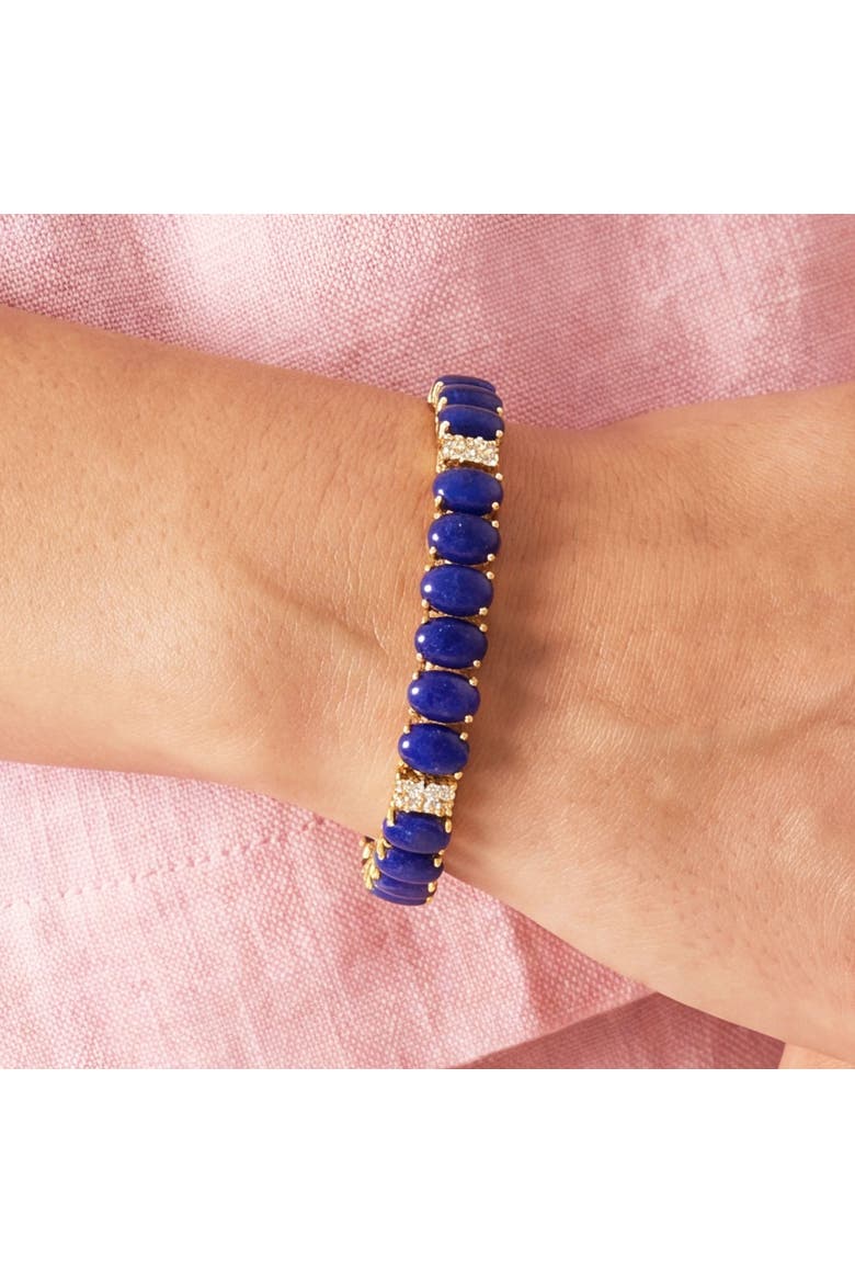 Oval Lapis CZ Tennis Bracelet, Alternate, color, Lapis