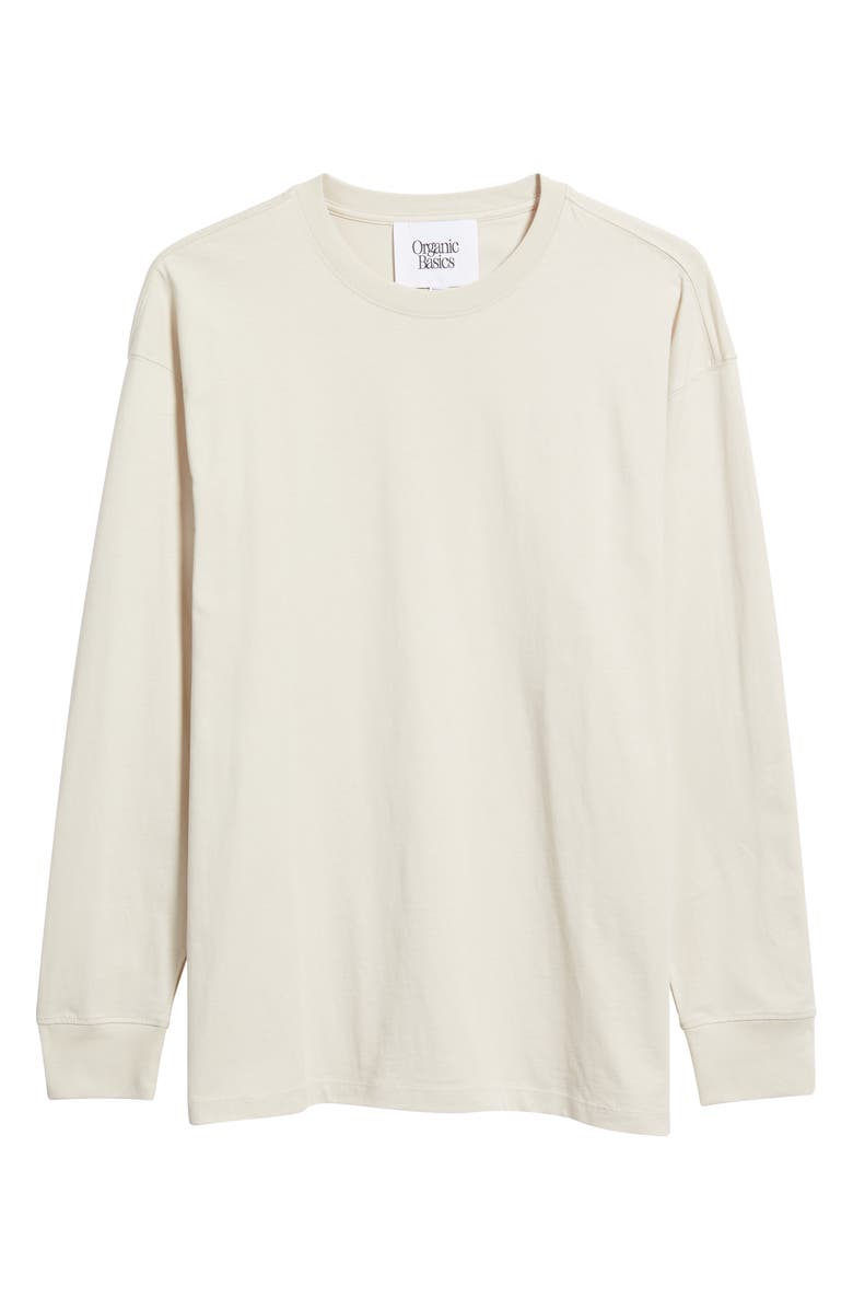 Organic Basics True Heavy Skater Long Sleeve Organic Cotton T-Shirt, Alternate, color, Sandstone