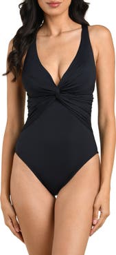 La Blanca Island Plunge One-Piece Swimsuit