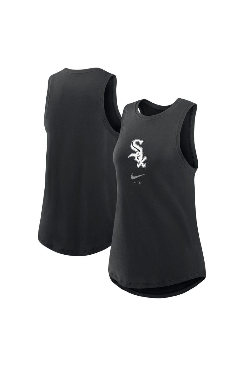 Women's Nike Black Chicago White Sox Legacy Icon High Neck Fashion Tank Top, Main, color, Black