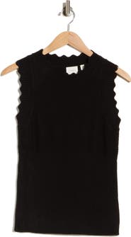 CYRUS Scallop Trim Sleeveless Sweater