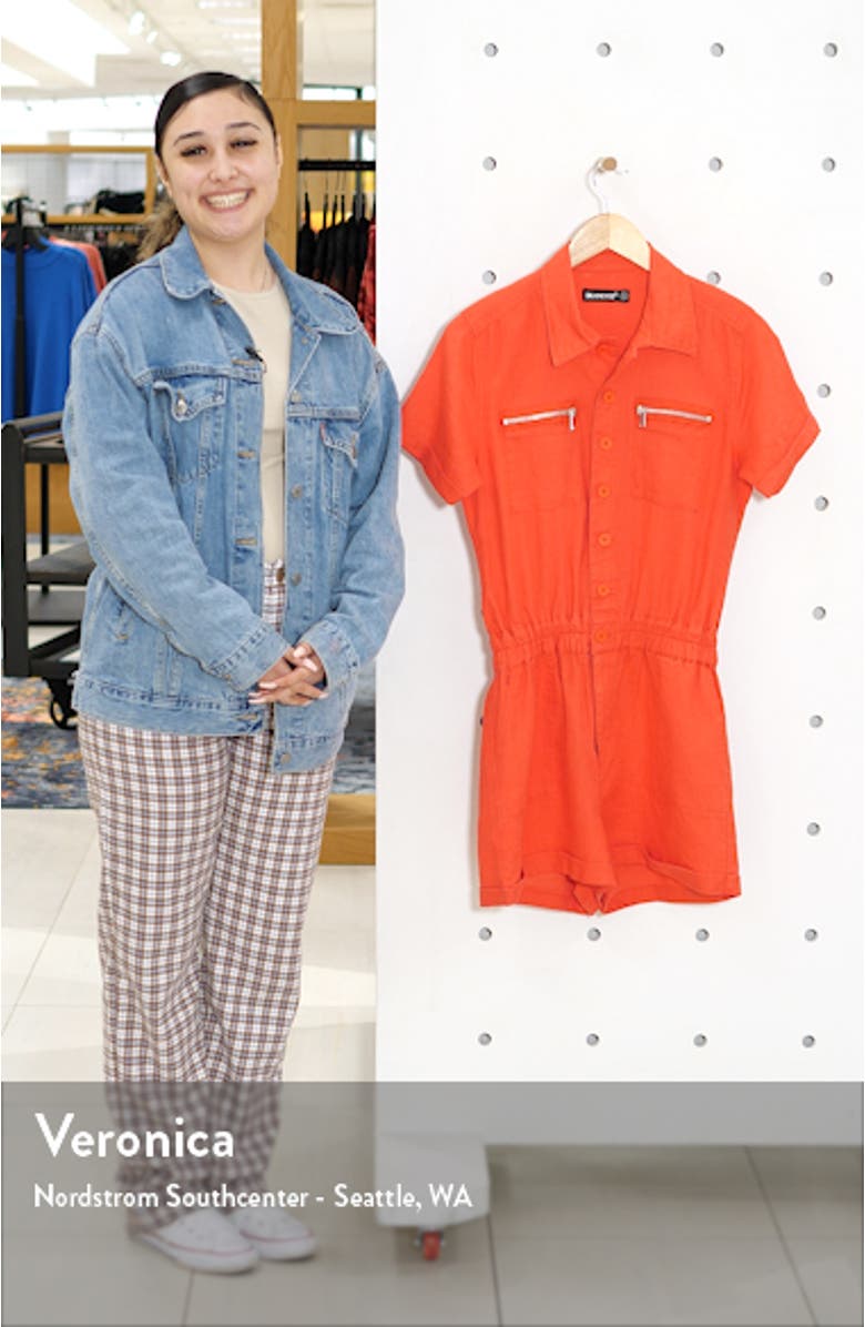 Linen Utility Romper, sales video thumbnail