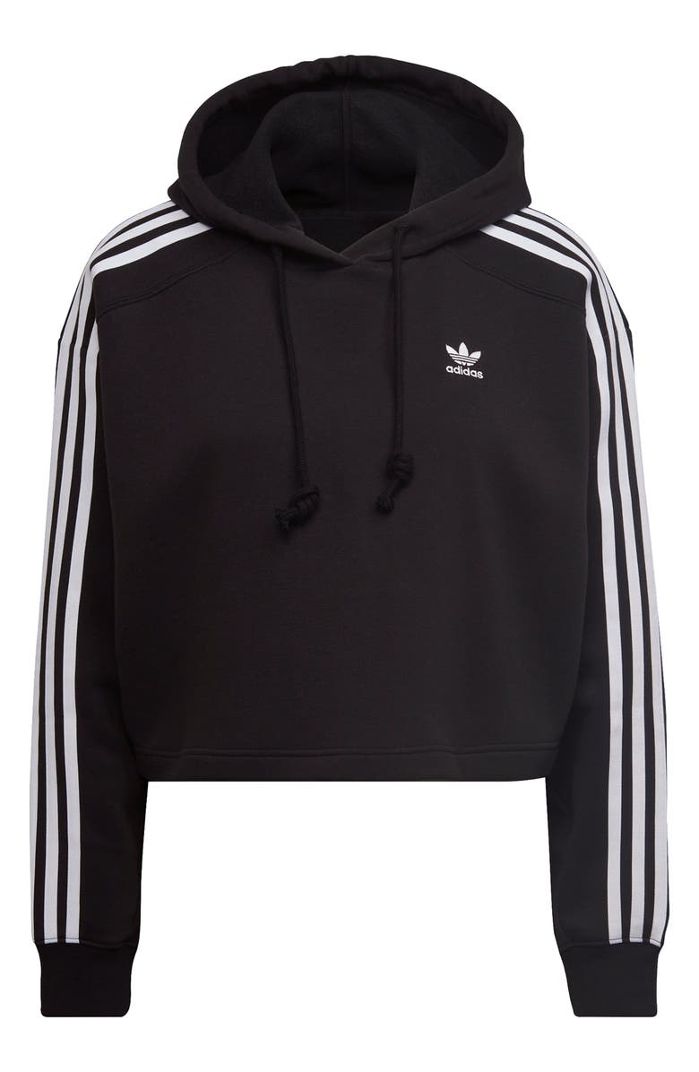 adidas Originals Cropped Fleece Hoodie, Alternate, color,