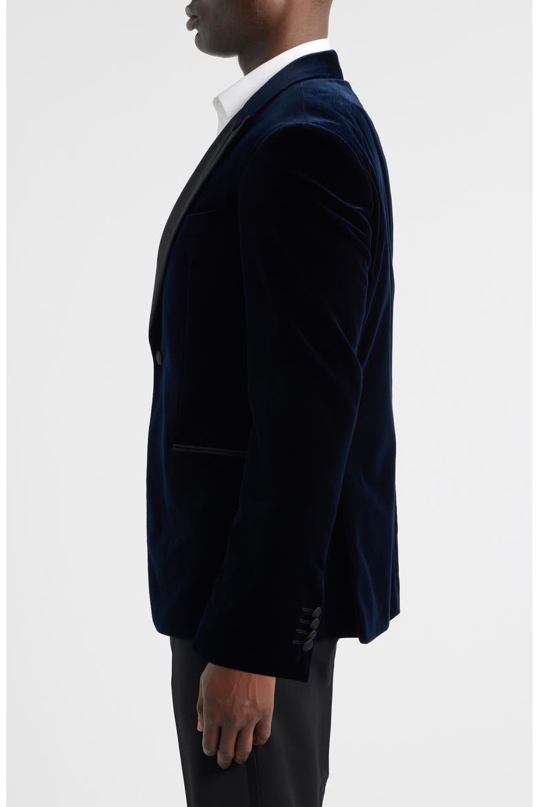 Hutson Cotton Velvet Dinner Jacket, Alternate, color, DARK BLUE