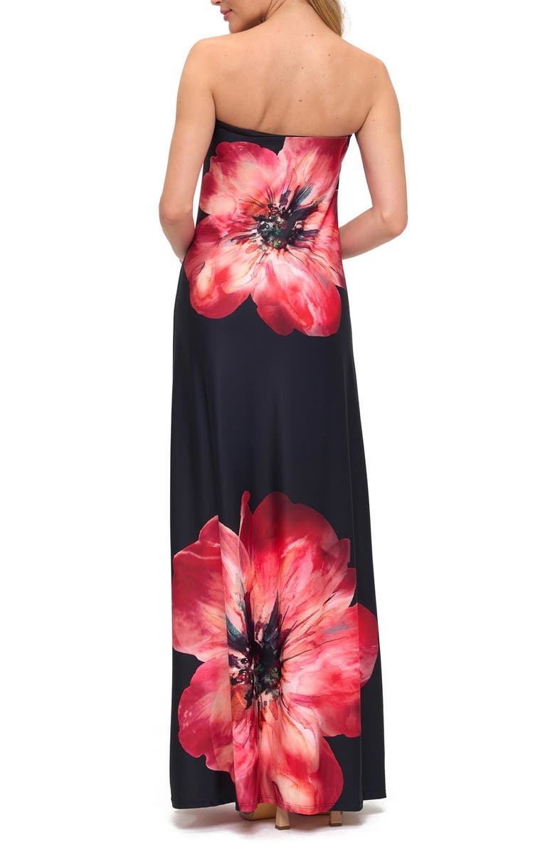 O.L. Printed Strapless Maxi Dress, Alternate, color, 