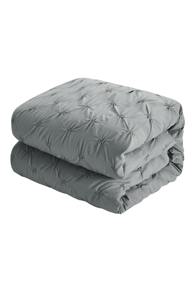 Bradley Diamond Tufted 4-Piece Comforter Set - Queen Size, Alternate, color, GREY