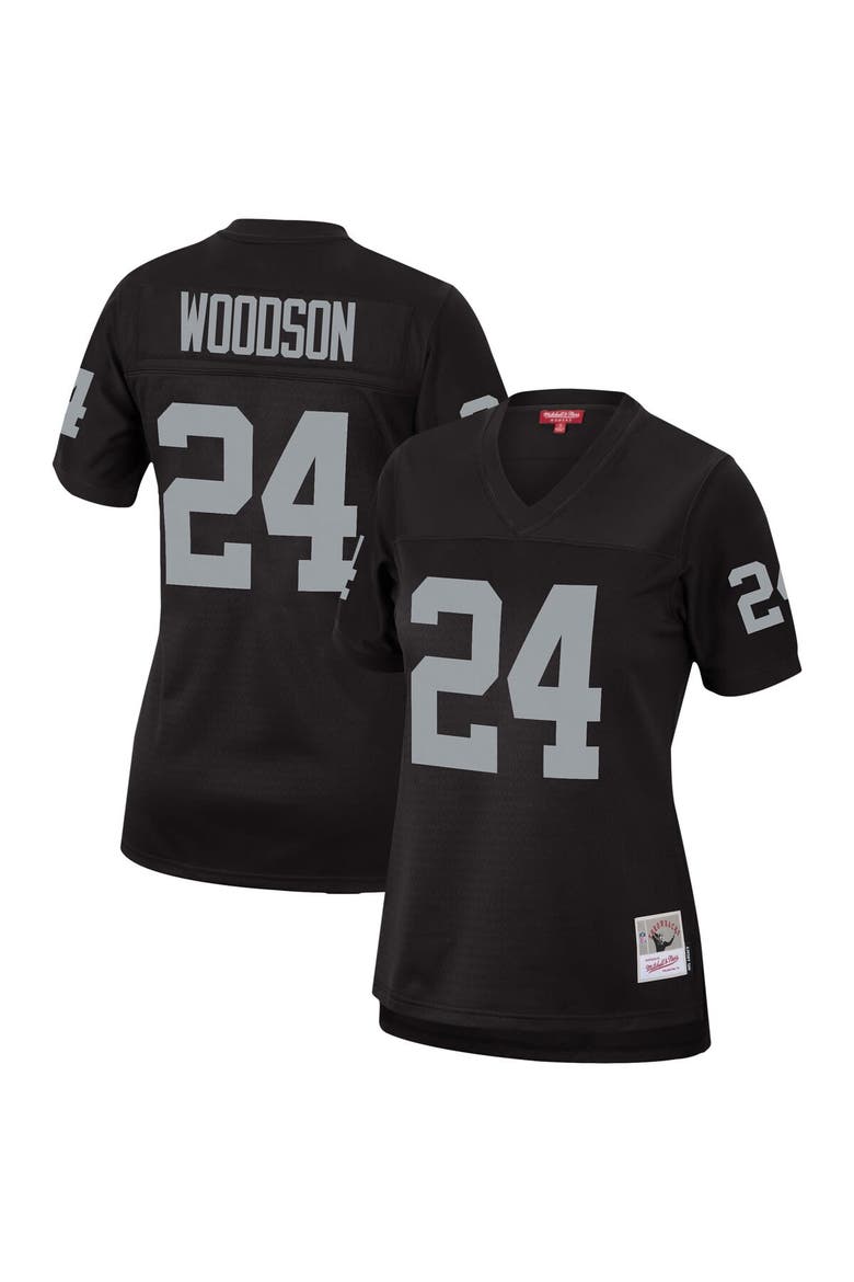 Women's Mitchell & Ness Charles Woodson Black Las Vegas Raiders Legacy Replica Team Jersey, Alternate, color, Black