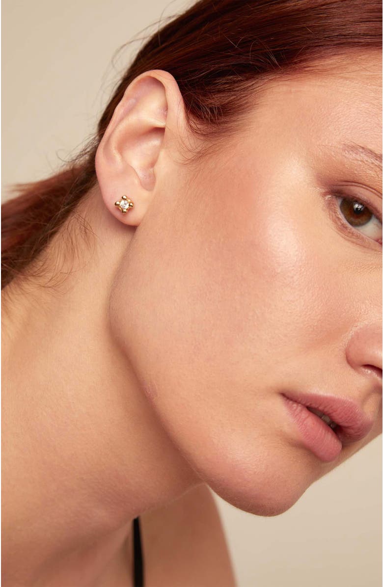 UNODE50 Zircon Stud Earrings, Alternate, color, 