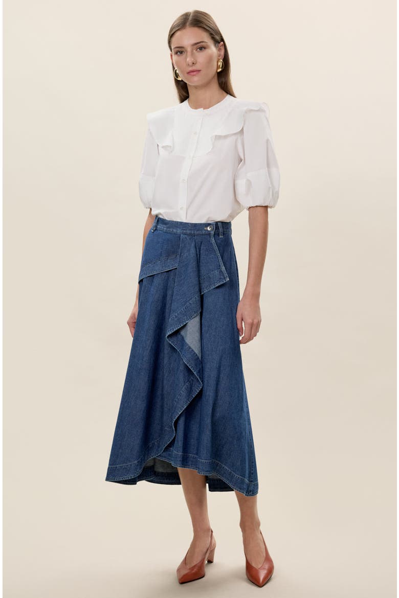 Aisley Poplin Top, Alternate, color, Milk