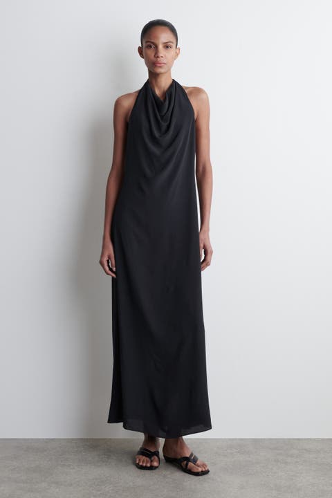 Cowl-Neck Maxi Dress