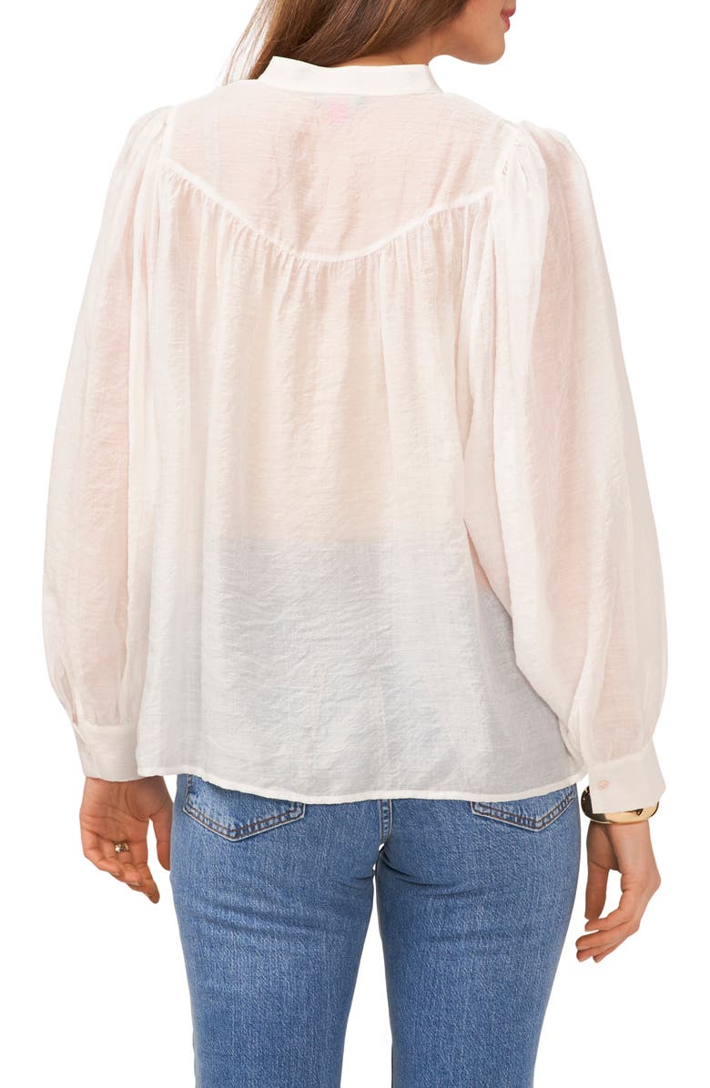 Vince Camuto Yoke Raglan Sleeve Shirt, Alternate, color, New Ivory