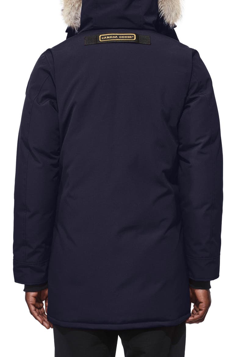 Langford Slim Fit Down Parka with Genuine Coyote Fur Trim, Alternate, color, ADMIRAL BLUE