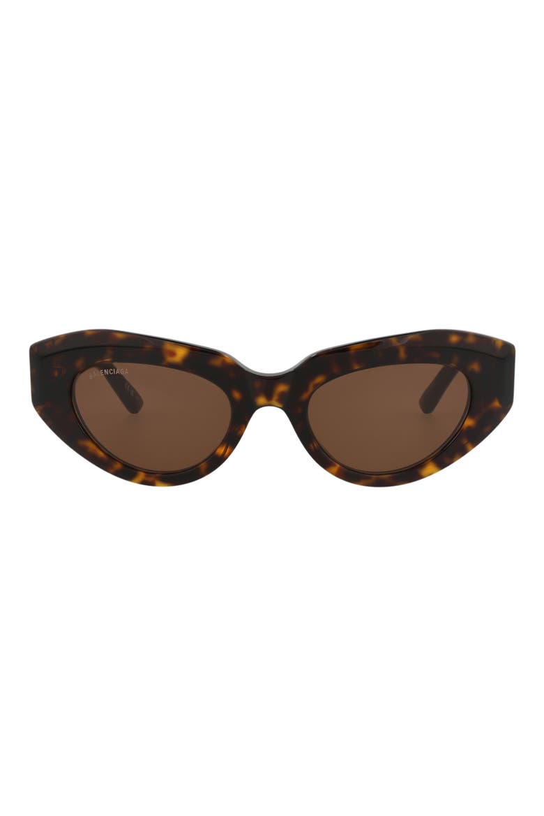52mm Cat Eye Sunglasses, Main, color, HAVANA HAVANA BROWN