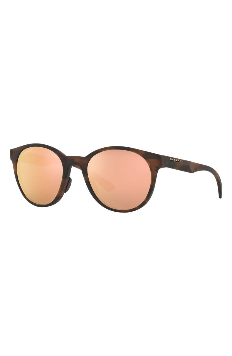 Oakley Spindrift 52mm Prizm<sup>™</sup> Mirrored Round Sunglasses, Alternate, color, Brown Tort