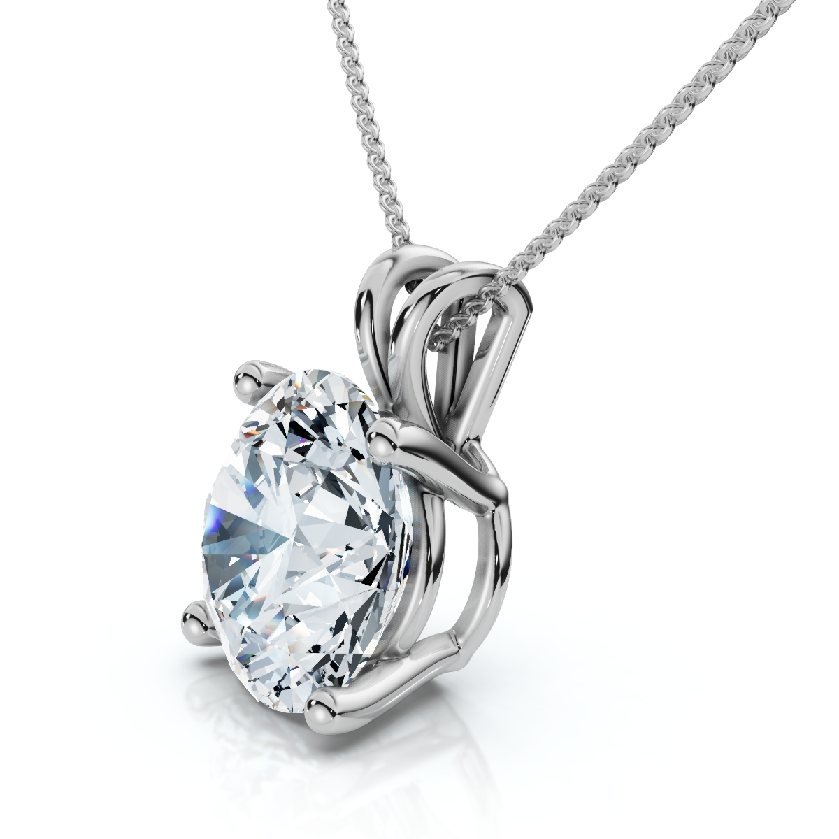 Женские аксессуары Bliss Diamond 1Ct Solitaire Diamond Pendant 14k Gold Lab Grown 18" Necklace — фото 3