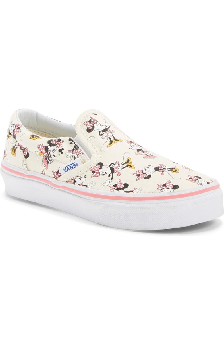 Vans 'Classic - Disney<sup>®</sup> Minnie Mouse' Slip-On, Main, color,