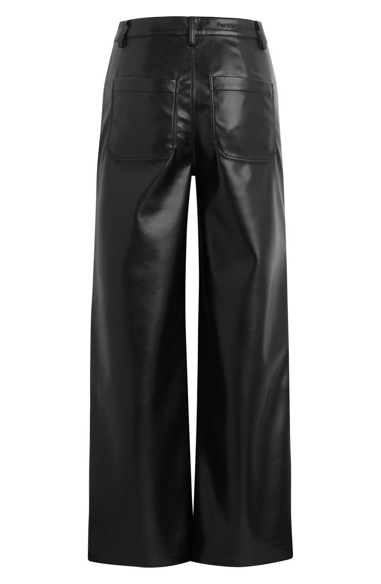Favorite Daughter The Mischa Super High Waist Wide Leg Pants, Alternate, color, Raven