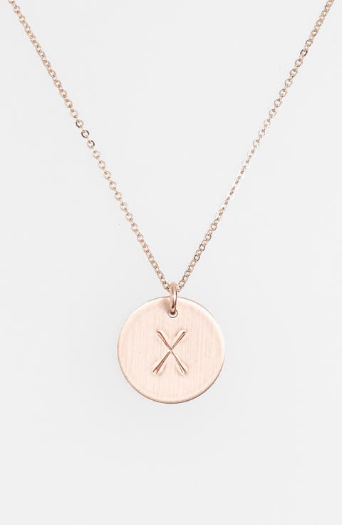14k-Gold Fill Initial Disc Necklace
