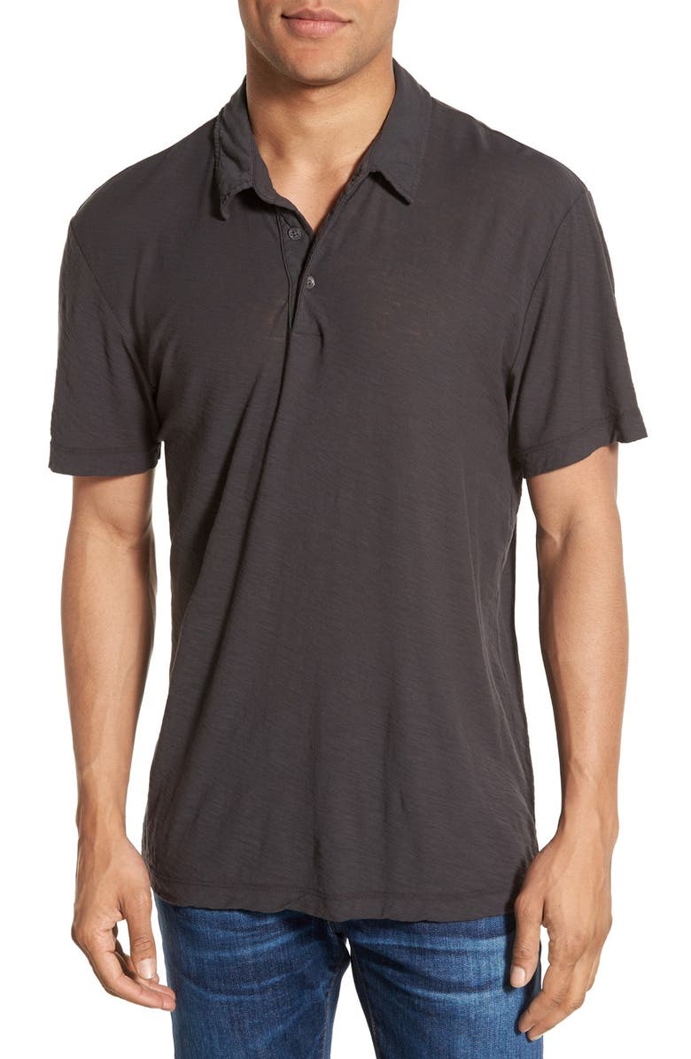James Perse Classic Slub Cotton Polo, Main, color, 