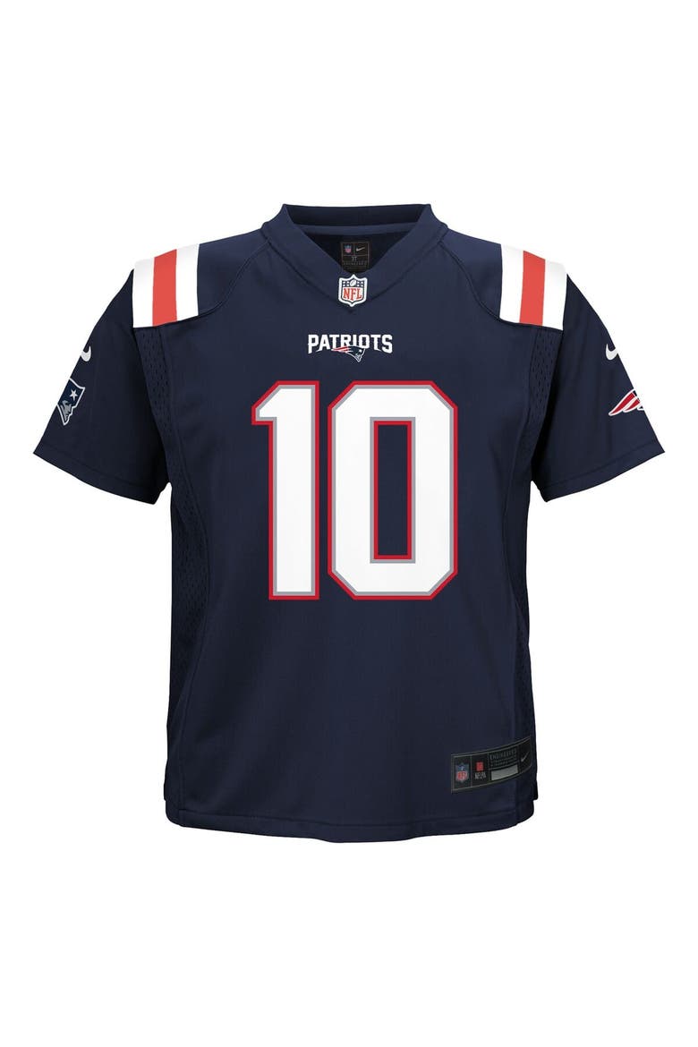 Infant Nike Drake Maye Navy New England Patriots Team Player Game Jersey, Alternate, color, Navy