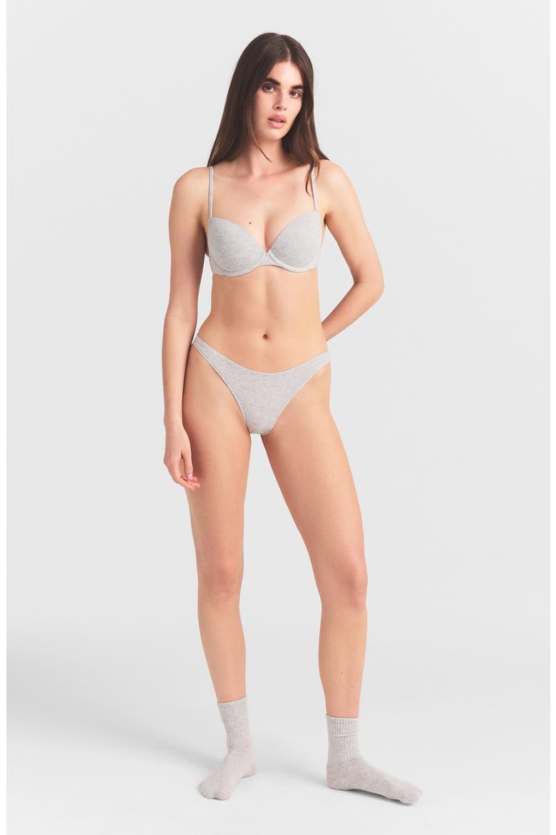 Everyday Stretch Cotton T-Shirt Bra, Alternate, color, LIGHT HEATHER GREY
