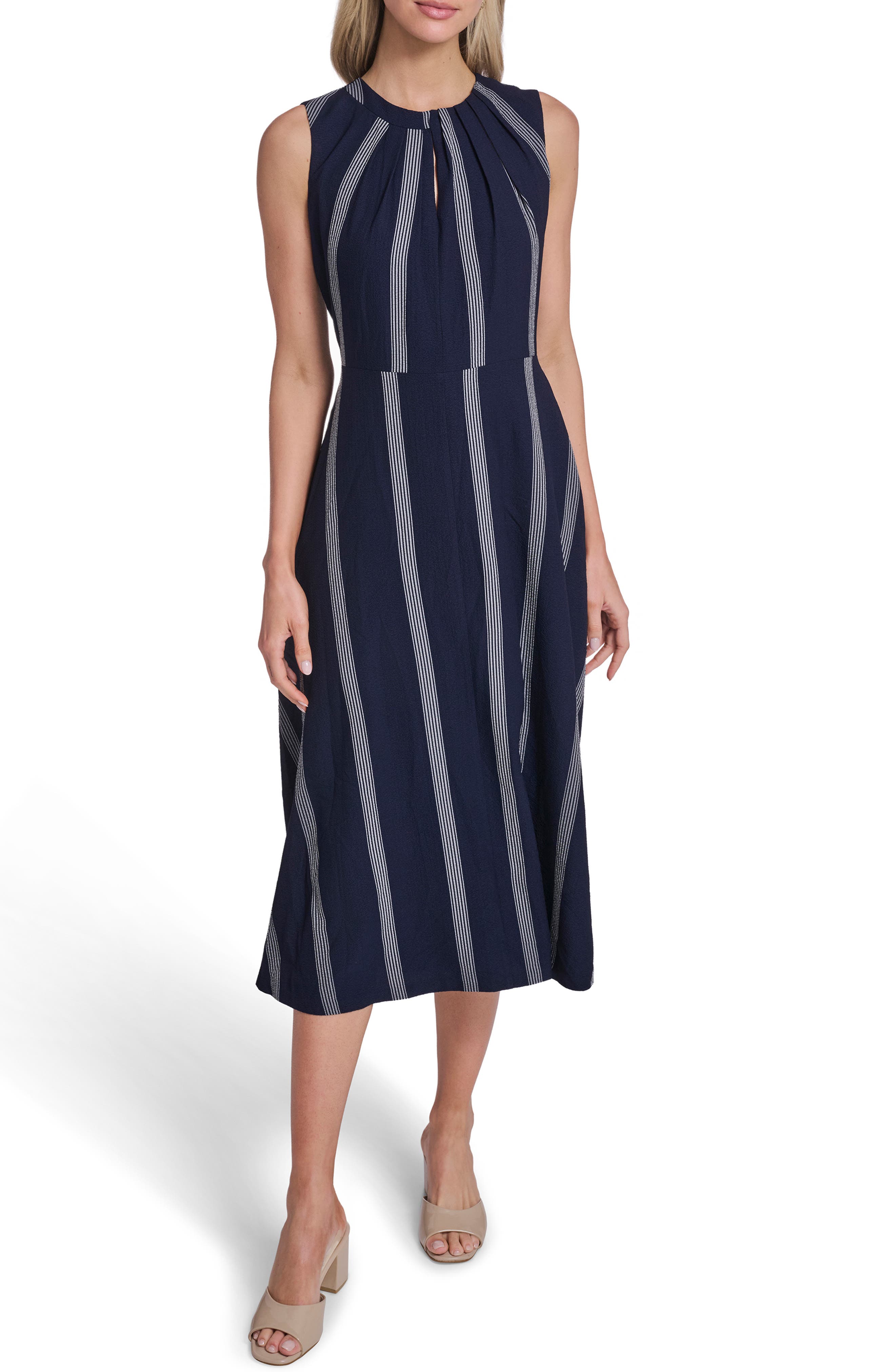 Calvin Klein Stripe Midi Dress