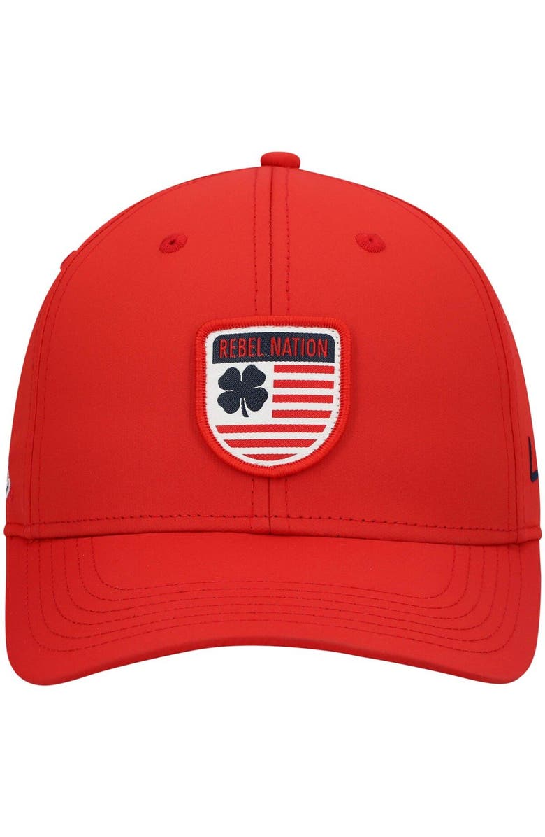 Black Clover Men's Red Ole Miss Rebels Nation Shield Snapback Hat, Alternate, color, Red