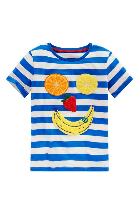 Kids' Stripe Fruit Bouclé Cotton Graphic T-Shirt (Toddler, Little Kid & Big Kid)