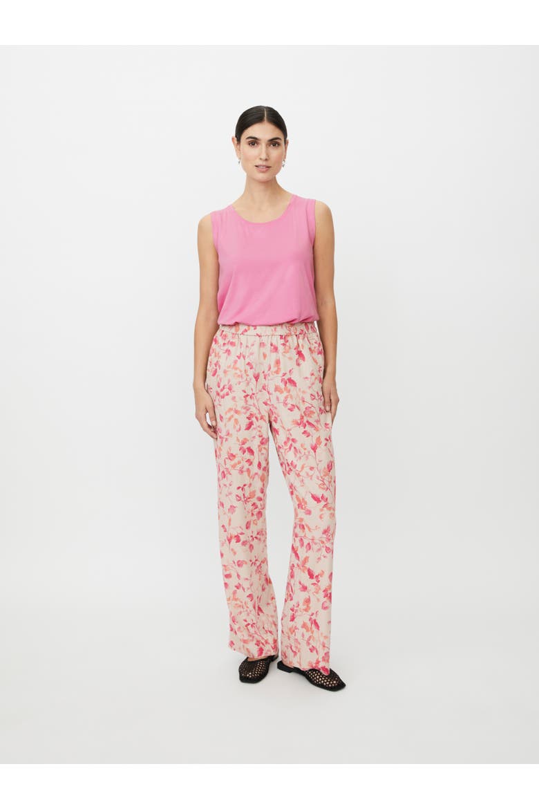 MaPeonos Floral Printed Trousers, Alternate, color, Carmine