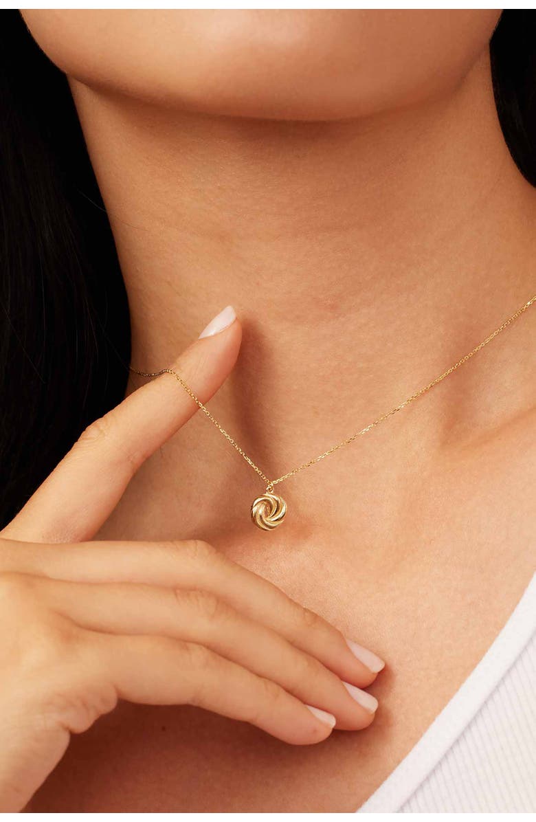 Oradina 14K Yellow Gold Infinite Love Pendant Necklace, Alternate, color, Yellow Gold