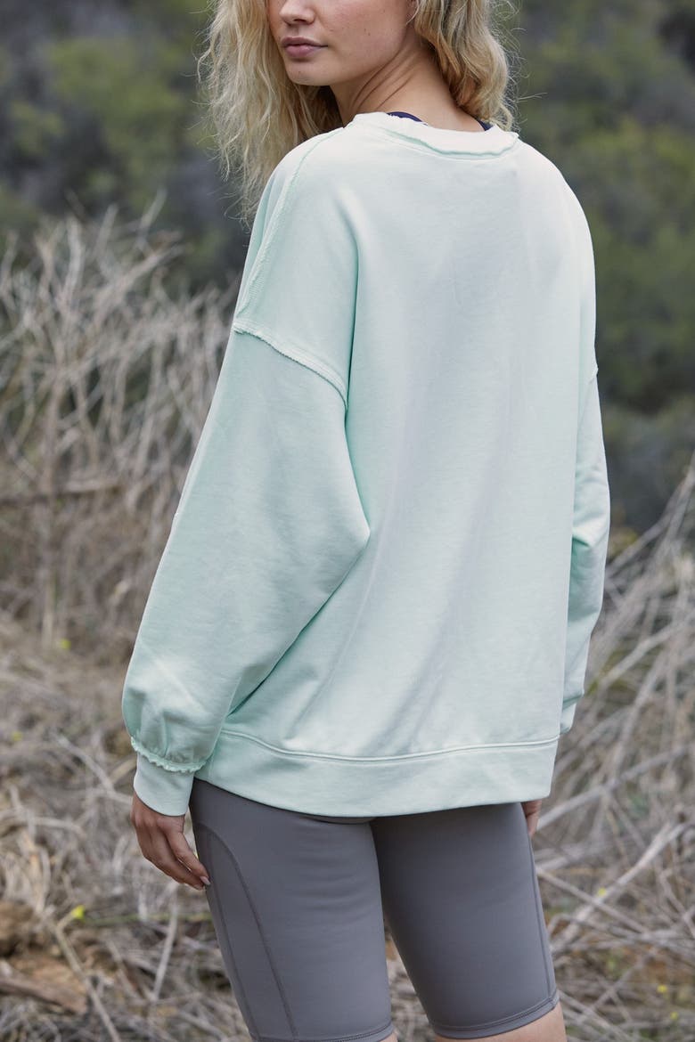 Free People FP Movement Metti Crewneck Sweatshirt, Alternate, color, MINT