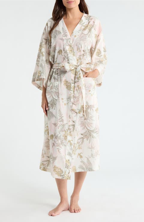 Peached Cotton Lawn Robe