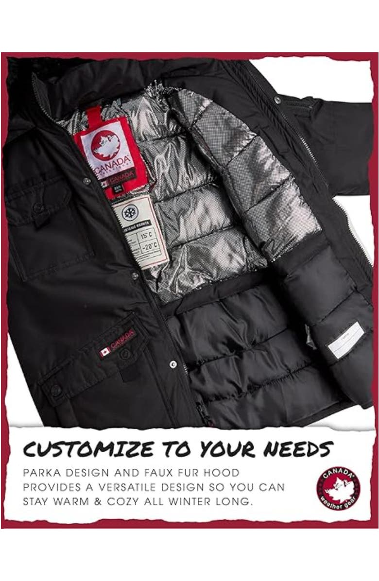 CANADA WEATHER GEAR Boys' Heavyweight Winter Coat, Alternate, color, 