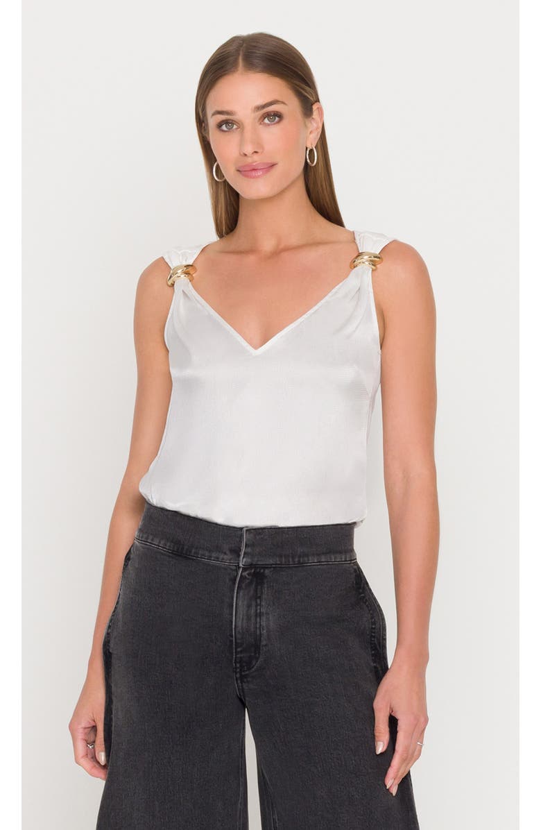 Generation Love Fawn Hammered Blouse, Main, color, White