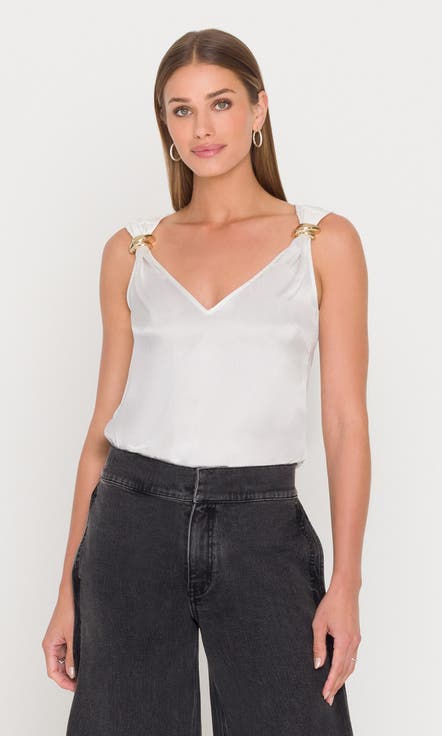 Fawn Hammered Blouse