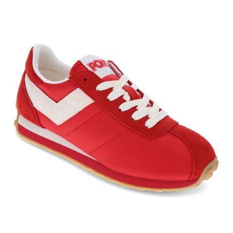 Red color shoes fashion for mens