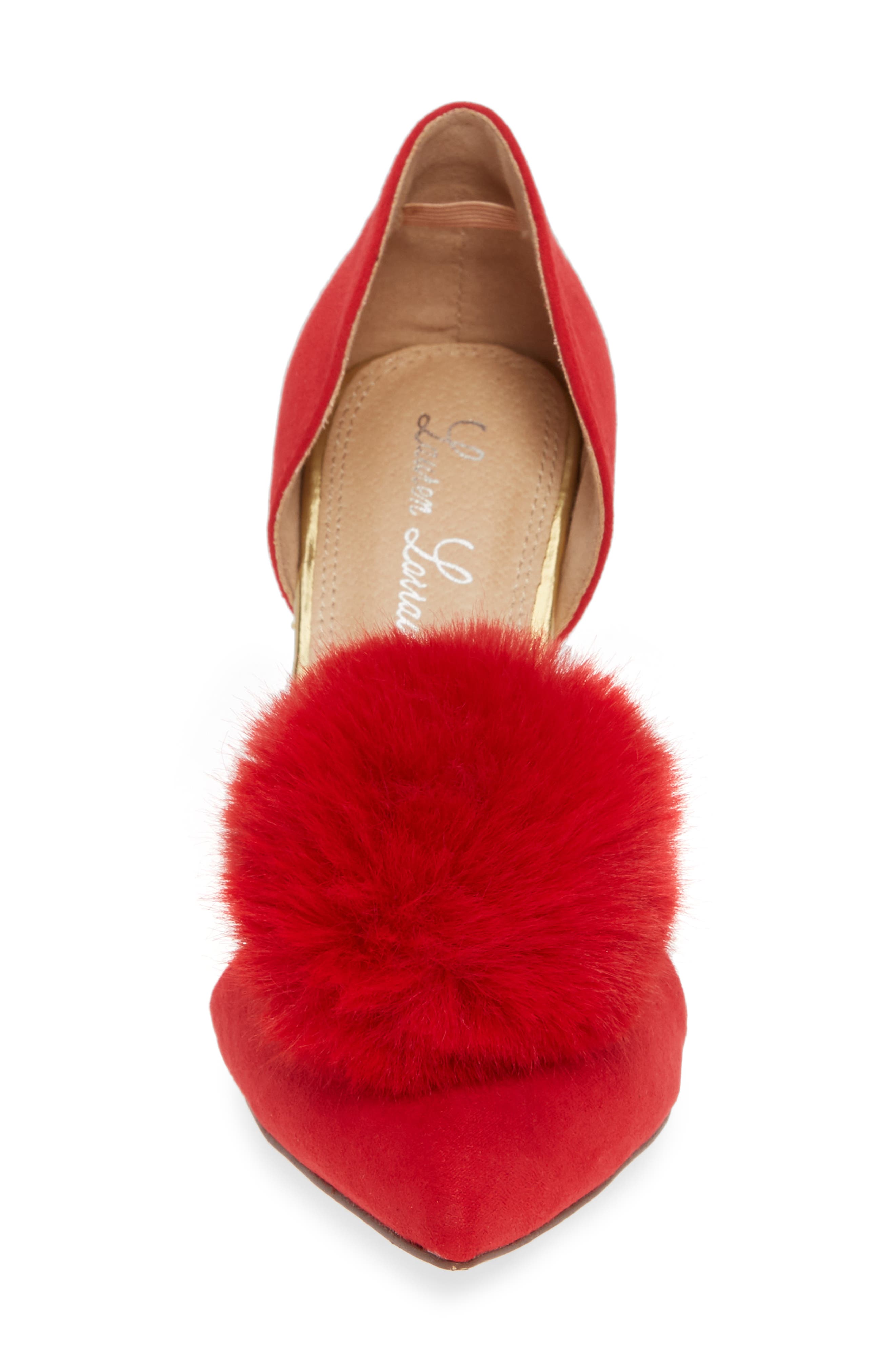 Sassy d'Orsay Pump, Alternate, color, RED FABRIC