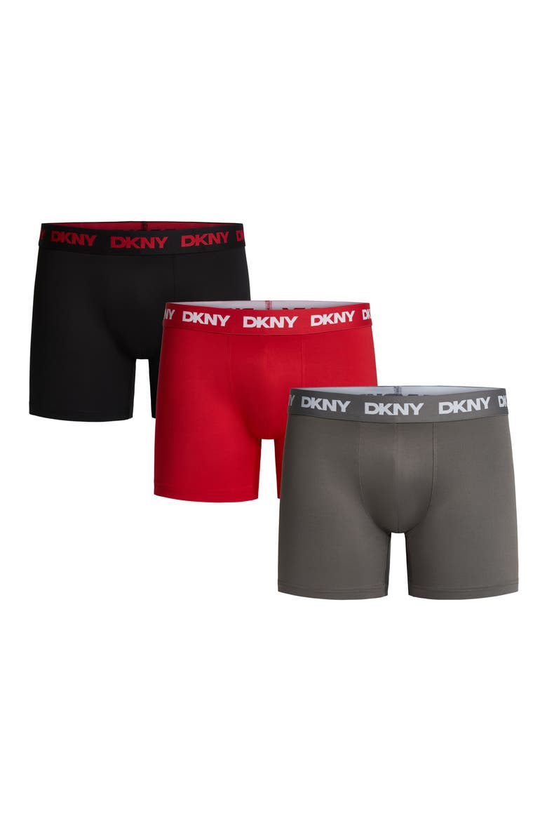 3-Pack Soft Touch Boxer Briefs, Main, color, BLACK/ RED/ CHARCOAL