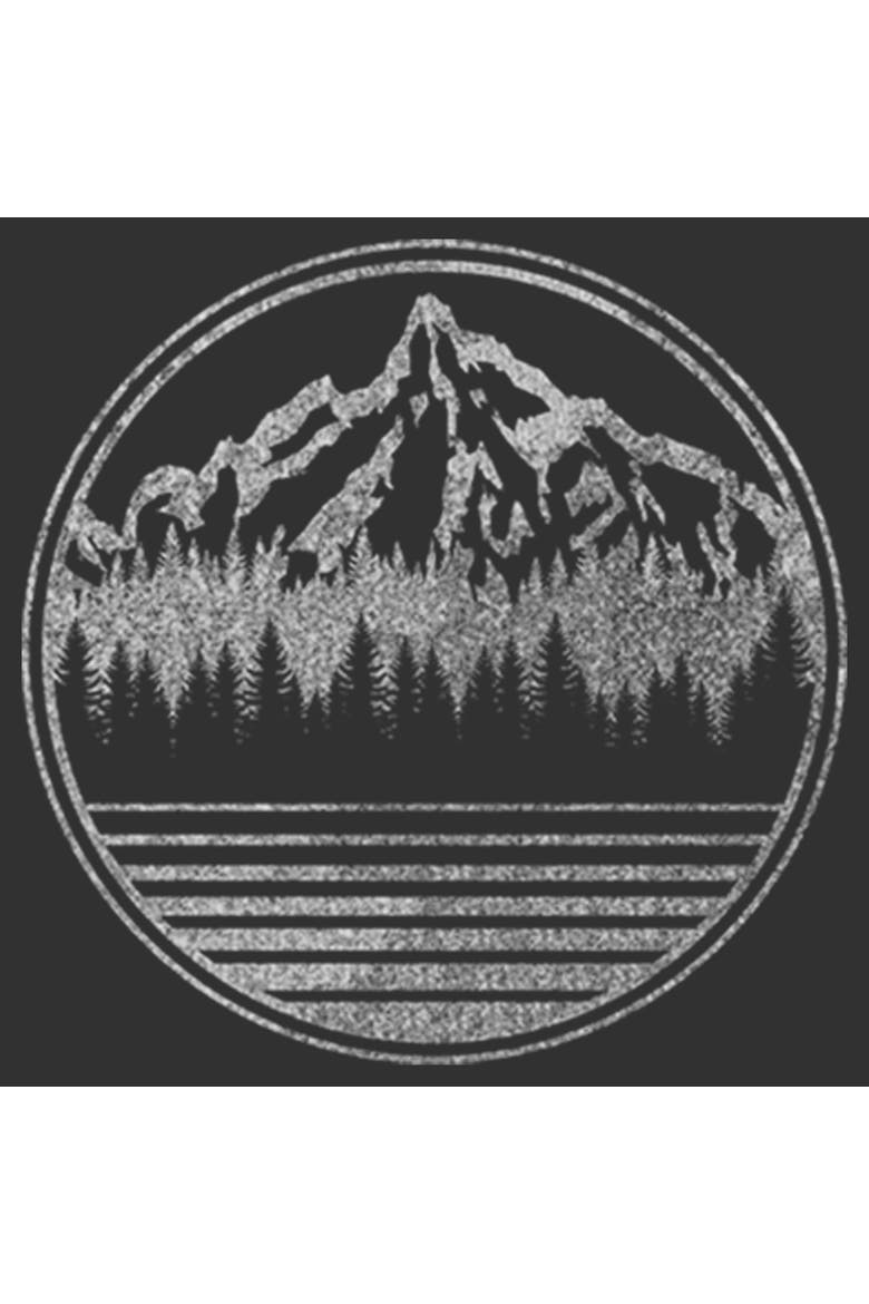 Men's Distressed Mountain Badge Short Sleeve Graphic T-shirt, Alternate, color, Charcoal Heather