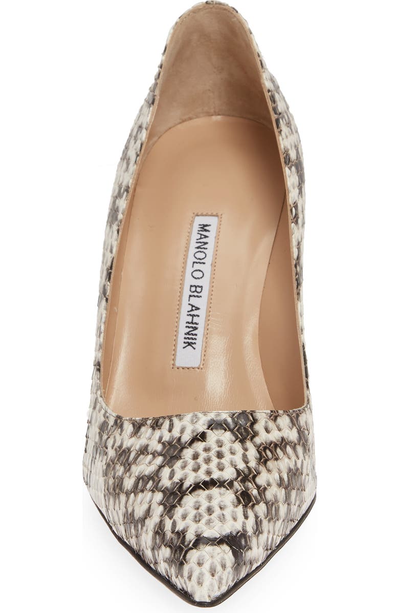 Manolo Blahnik BB Genuine Snakeskin Pointy Toe Pump, Alternate, color,