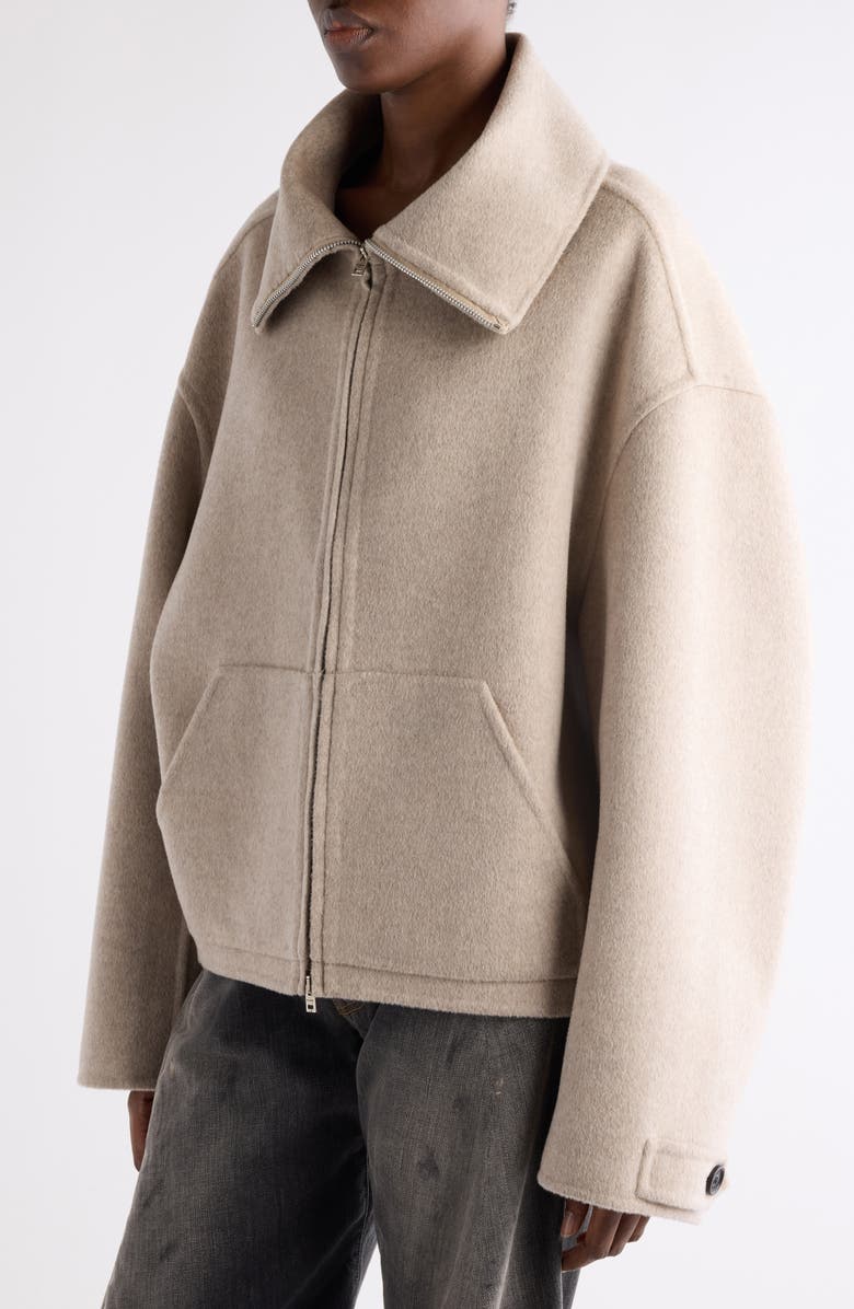 Acne Studios Olemmy Wool & Cashmere Jacket, Alternate, color, Oatmeal Melange